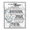 Personalized To My Niece Gifts Blanket From Aunt Uncle Elephant My Only Wish For You Niece Birthday Gifts Graduation Christmas Customized Fleece Throw Blanket | teecentury