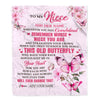 Personalized To My Niece Gifts Blanket From Aunt Uncle Whenever Butterfly Unique Birthday Gifts For Niece Graduation Christmas Customized Fleece Blanket | teecentury