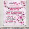 Personalized To My Niece Gifts Blanket From Aunt Uncle Whenever Butterfly Unique Birthday Gifts For Niece Graduation Christmas Customized Fleece Blanket | teecentury