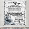 Personalized To My Niece Gifts Blanket From Aunt Uncle White Tiger My Only Wish For You Niece Birthday Gifts Graduation Christmas Customized Fleece Blanket | teecentury