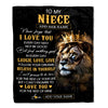 Personalized To My Niece Gifts Blanket From Uncle Aunt Uncle Laugh Love Live Lion Niece Happy Birthday Gifts Graduation Christmas Customized Fleece Blanket | teecentury