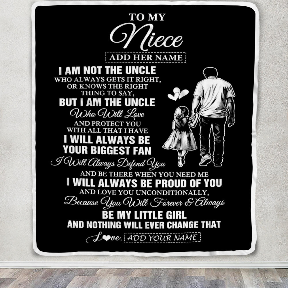 Personalized To My Niece Gifts Blanket From Uncle Biggest Fan Birthday Gifts For Niece From Uncle Niece Graduation Christmas Custom Fleece Throw Blanket | teecentury