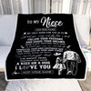 Personalized To My Niece Gifts Blanket From Uncle My Only Wish For You Niece Birthday Gifts Graduation Christmas Customized Fleece Throw Blanket | teecentury