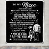 Personalized To My Niece Gifts Blanket From Uncle My Only Wish For You Niece Birthday Gifts Graduation Christmas Customized Fleece Throw Blanket | teecentury