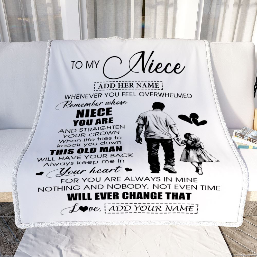 Personalized To My Niece Gifts Blanket From Uncle Whenever Man Unique Birthday Gifts For Niece Graduation Christmas Custom Fleece Throw Blanket | teecentury