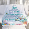 Personalized To My Niece Gifts Blanket Turtle I Love You Forever From Aunt Auntie Uncle Niece Birthday Gifts Christmas Graduation Customized Fleece Blanket | teecentury