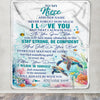 Personalized To My Niece Gifts Blanket Turtle I Love You Forever From Aunt Auntie Uncle Niece Birthday Gifts Christmas Graduation Customized Fleece Blanket | teecentury
