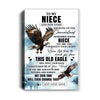 Personalized To My Niece Gifts Canvas From Aunt Uncle Whenever Eagle Unique Birthday Gifts For Niece Graduation Christmas Custom Wall Decor Wall Art Framed Canvas | teecentury