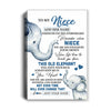 Personalized To My Niece Gifts Canvas From Aunt Uncle Whenever Elephant Unique Birthday Gifts For Niece Graduation Christmas Custom Custom Art Print Framed Canvas | teecentury