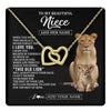 Interlocking Hearts Necklace 18K Yellow Gold Finish | 1 | Personalized To My Niece Gifts From Aunt Auntie Necklace This Old Lion Love You Niece Birthday Gifts Graduation Christmas Jewelry Custom Gift Box Message Card | https://teecentury.