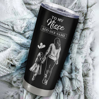 Personalized To My Niece Gifts From Aunt Auntie Tumbler Never Forget How Much I Love You Niece Birthday Graduation Christmas Gift Custom Stainless Steel Travel Mug | teecentury