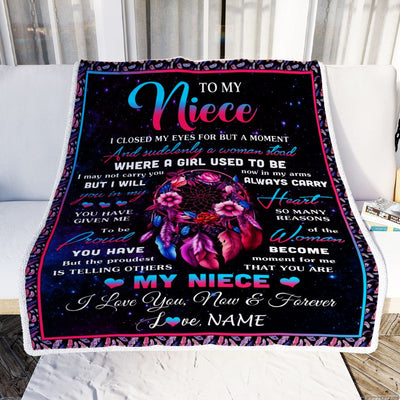 Personalized To My Niece Gifts From Aunt Uncle Blanket Dream Catcher Birthday Gifts For Niece Graduation Valentines Day Christmas Customized Fleece Blanket | teecentury