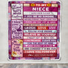 Personalized To My Niece Gifts From Aunt Uncle Blanket Wood My Sunshine Birthday Gifts For Niece Valentines Christmas Graduation Custom Fleece Throw Blanket | teecentury