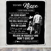 Personalized To My Niece Gifts From Uncle Blanket Don't Give Up Uncle Gifts For Niece Birthday Graduation Christmas Customized Fleece Throw Blanket | teecentury