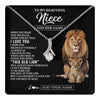 Alluring Beauty Necklace 14K White Gold Finish | 1 | Personalized To My Niece Gifts From Uncle Necklace This Old Lion Love You Niece Birthday Gifts Graduation Christmas Jewelry Customized Gift Box Message Card | https://teecentury.