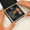 Interlocking Hearts Necklace 18K Yellow Gold Finish | 2 | Personalized To My Niece Gifts From Uncle Necklace This Old Lion Love You Niece Birthday Gifts Graduation Christmas Jewelry Customized Gift Box Message Card | https://teecentury.