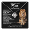 Love Knot Necklace 14K White Gold Finish | 1 | Personalized To My Niece Gifts From Uncle Necklace This Old Lion Love You Niece Birthday Gifts Graduation Christmas Jewelry Customized Gift Box Message Card | https://teecentury.