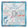 Forever Love Necklace 14K White Gold Finish | 1 | Personalized To My Niece Gifts Necklace Dolphin From Aunt Uncle My Sunshine Jewelry For Niece Birthday Gift Christmas Graduation Custom Gift Box Message Card | https://teecentury.