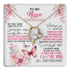 Forever Love Necklace 18K Yellow Gold Finish | 1 | Personalized To My Niece Gifts Necklace From Aunt Uncle Butterfly My Only Wish For You Niece Birthday Gifts Christmas Customized Gift Box Message Card | teecentury.myshopify