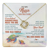 Love Knot Necklace 18K Yellow Gold Finish | 1 | Personalized To My Niece Gifts Necklace From Aunt Uncle Whenever Turtle Unique Birthday Gifts For Niece Graduation Christmas Customized Gift Box Message Card | https://teecentury.