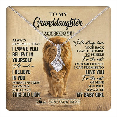 Alluring Beauty Necklace 14K White Gold Finish | 1 | Personalized To My Niece Gifts Necklace From Uncle Always Remember Lion Gifts For Niece Birthday Graduation Christmas Custom Gift Box Message Card | https://teecentury.