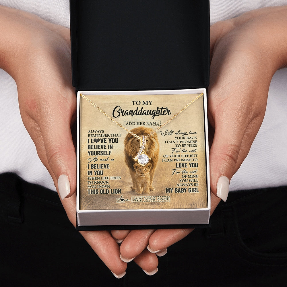 Alluring Beauty Necklace 18K Yellow Gold Finish | 2 | Personalized To My Niece Gifts Necklace From Uncle Always Remember Lion Gifts For Niece Birthday Graduation Christmas Custom Gift Box Message Card | https://teecentury.