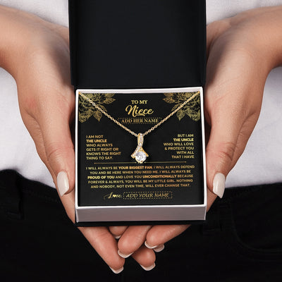 Alluring Beauty Necklace 18K Yellow Gold Finish | 2 | Personalized To My Niece Gifts Necklace From Uncle Meaningful Family Jewelry Birthday Gifts For Niece Graduation Christmas Custom Gift Box Message Card | https://teecentury.