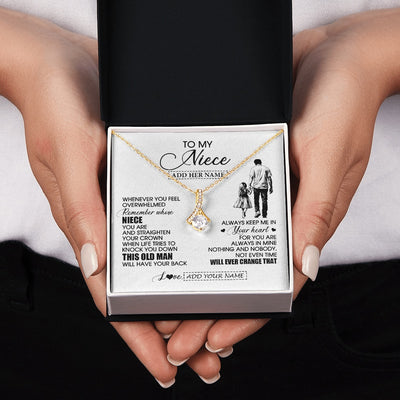 Alluring Beauty Necklace 18K Yellow Gold Finish | 2 | Personalized To My Niece Gifts Necklace From Uncle Whenever Man Unique Birthday Gifts For Niece Graduation Christmas Customized Gift Box Message Card | teecentury.myshopify