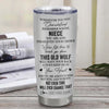 Personalized To My Niece Gifts Tumbler From Aunt Uncle Auntie Whenever Wolf Unique Birthday Gifts For Niece Graduation Christmas Custom Stainless Steel Cup Travel Mug | teecentury