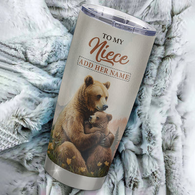 Personalized To My Niece Gifts Tumbler From Aunt Uncle Bear My Only Wish For You Niece Birthday Gifts Graduation Christmas Custom Stainless Steel Cup Travel Mug | teecentury