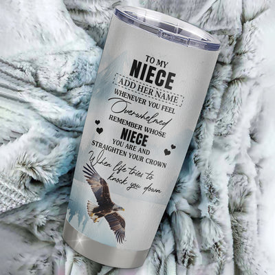 Personalized To My Niece Gifts Tumbler From Aunt Uncle Whenever Eagle Unique Birthday Gifts For Niece Graduation Christmas Stainless Steel Insulated Custom Mug | teecentury