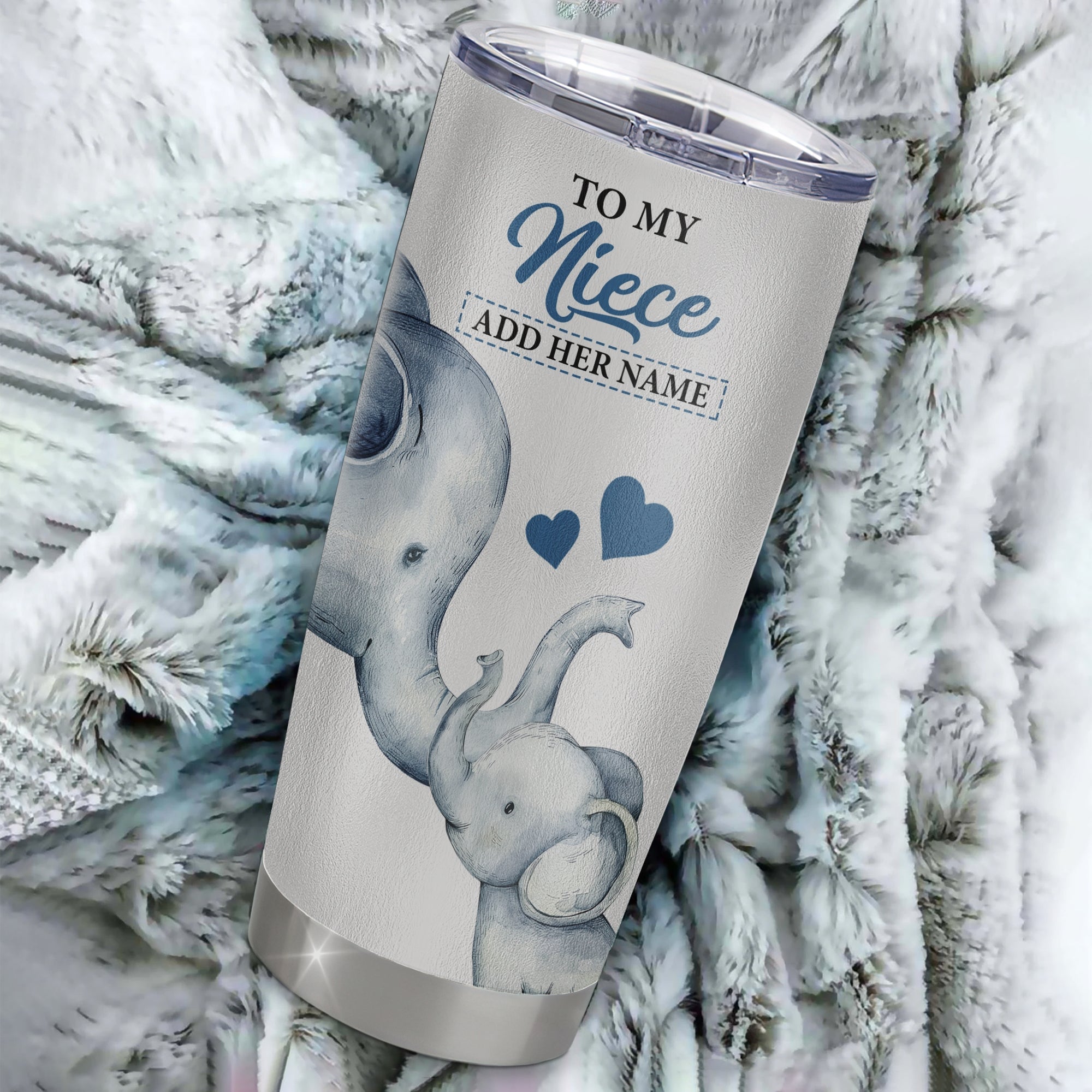 Personalized To My Niece Gifts Tumbler From Aunt Uncle Whenever Elephant Unique Birthday Gifts For Niece Graduation Christmas Custom Stainless Steel Cup Travel Mug | teecentury
