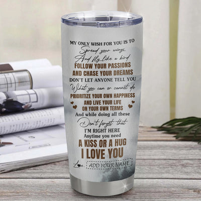 Personalized To My Niece Gifts Tumbler From Aunt Uncle Wolf My Only Wish For You Niece Birthday Gifts Graduation Christmas Customized Stainless Steel Mug | teecentury