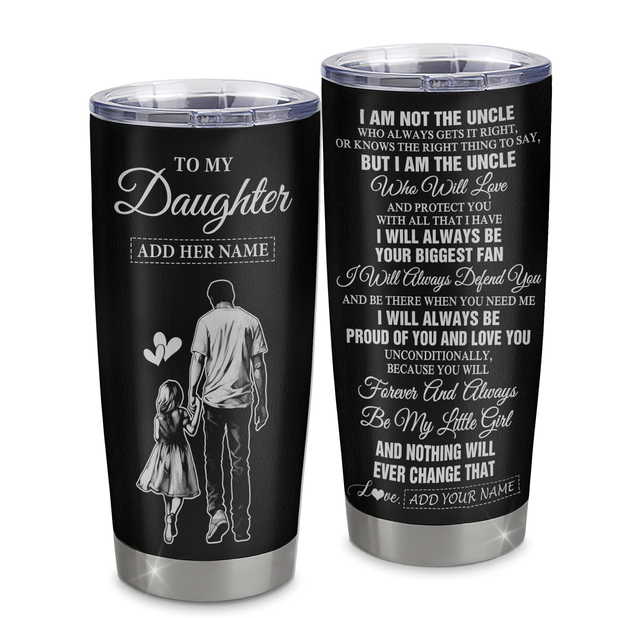 Personalized To My Niece Gifts Tumbler From Uncle Biggest Fan Birthday Gifts For Niece From Uncle Niece Graduation Christmas Custom Stainless Steel Travel Mug | teecentury