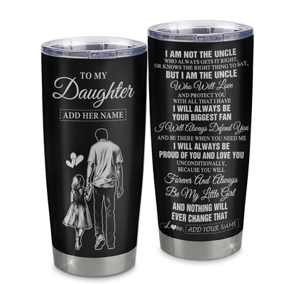 Personalized To My Niece Gifts Tumbler From Uncle Biggest Fan Birthday Gifts For Niece From Uncle Niece Graduation Christmas Custom Stainless Steel Travel Mug | teecentury