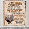 Personalized To My Niece I Love You Forever Blanket From Aunt Uncle Auntie Eagle Niece Birthday Gifts Graduation Christmas Customized Fleece Throw Blanket | teecentury