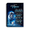 Personalized To My Niece Lion Canvas From Uncle Today Is A Good Day Niece Gifts Birthday Graduation Christmas Custom Wall Art Print Framed Canvas | teecentury
