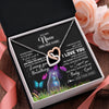 Interlocking Hearts Necklace Stainless Steel & Rose Gold Finish | 2 | Personalized To My Niece Necklace From Aunt Auntie Butterfly Sometimes Say I Love You Niece Birthday Graduation Christmas Customized Gift Box Message Card | teecentury.myshopify