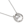 Lucky In Love Necklace 14K White Gold Finish | 3 | Personalized To My Niece Necklace From Aunt Auntie Never Forget I Love You Lion Niece Birthday Graduation Christmas Customized Message Card | https://teecentury.