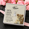 Alluring Beauty Necklace 14K White Gold Finish | 2 | Personalized To My Niece Necklace From Aunt Auntie This Old Lion Never Forget I Love You Niece Jewelry Birthday Christmas Customized Gift Box Message Card | teecentury