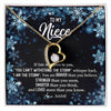 Forever Love Necklace 18K Yellow Gold Finish | Personalized To My Niece Necklace From Aunt Auntie Uncle Auntie Whisper Back I Am The Storm Niece Pendant Jewelry Birthday Christmas Customized Message Card | teecentury