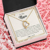 Forever Love Necklace 18K Yellow Gold Finish | Personalized To My Niece Necklace From Aunt Auntie Uncle Braver Stronger Smarter Loved Niece Jewelry Birthday Christmas Customized Gift Box Message Card | teecentury