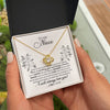 Love Knot Necklace 18K Yellow Gold Finish | Personalized To My Niece Necklace From Aunt Auntie Uncle Not Even Time Floral Niece Birthday Graduation Christmas Customized Message Card | teecentury