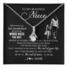 Alluring Beauty Necklace 14K White Gold Finish | 1 | Personalized To My Niece Necklace From Aunt Auntie Whenever You Feel Overwhelmed Niece Pendant Jewelry Birthday Christmas Customized Message Card | teecentury