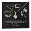 Alluring Beauty Necklace 18K Yellow Gold Finish | 1 | Personalized To My Niece Necklace From Aunt Auntie Whenever You Feel Overwhelmed Niece Pendant Jewelry Birthday Christmas Customized Message Card | teecentury