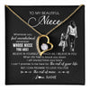 Forever Love Necklace 18K Yellow Gold Finish | 1 | Personalized To My Niece Necklace From Aunt Auntie Whenever You Feel Overwhelmed Niece Pendant Jewelry Birthday Christmas Customized Message Card | teecentury