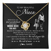 Love Knot Necklace 18K Yellow Gold Finish | 1 | Personalized To My Niece Necklace From Aunt Auntie Whenever You Feel Overwhelmed Niece Pendant Jewelry Birthday Christmas Customized Message Card | teecentury