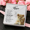 Alluring Beauty Necklace 14K White Gold Finish | 2 | Personalized To My Niece Necklace From Aunt Auntie Whenever You Fell Overwhelmed Lion Niece Birthday Graduation Christmas Customized Gift Box Message Card | teecentury