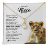 Alluring Beauty Necklace 18K Yellow Gold Finish | 1 | Personalized To My Niece Necklace From Aunt Auntie Whenever You Fell Overwhelmed Lion Niece Birthday Graduation Christmas Customized Gift Box Message Card | teecentury