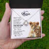 Love Knot Necklace 14K White Gold Finish | 2 | Personalized To My Niece Necklace From Aunt Auntie Whenever You Fell Overwhelmed Lion Niece Birthday Graduation Christmas Customized Gift Box Message Card | teecentury
